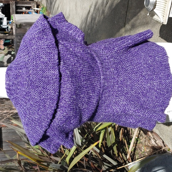 Purple Cardigan Sweater with peplum Adult S - Picture 2 of 4